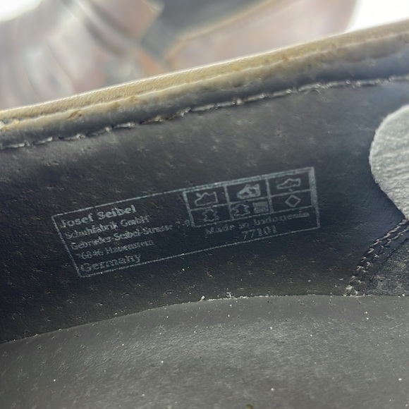 Josef Seibel Leather Shoes Women’s EU 38 Ankle Bootie Heeled Slide-on Point Toe - Picture 4 of 6